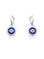 Blue Evil Eye Drop Earrings – Protective Charm Jewelry for Women