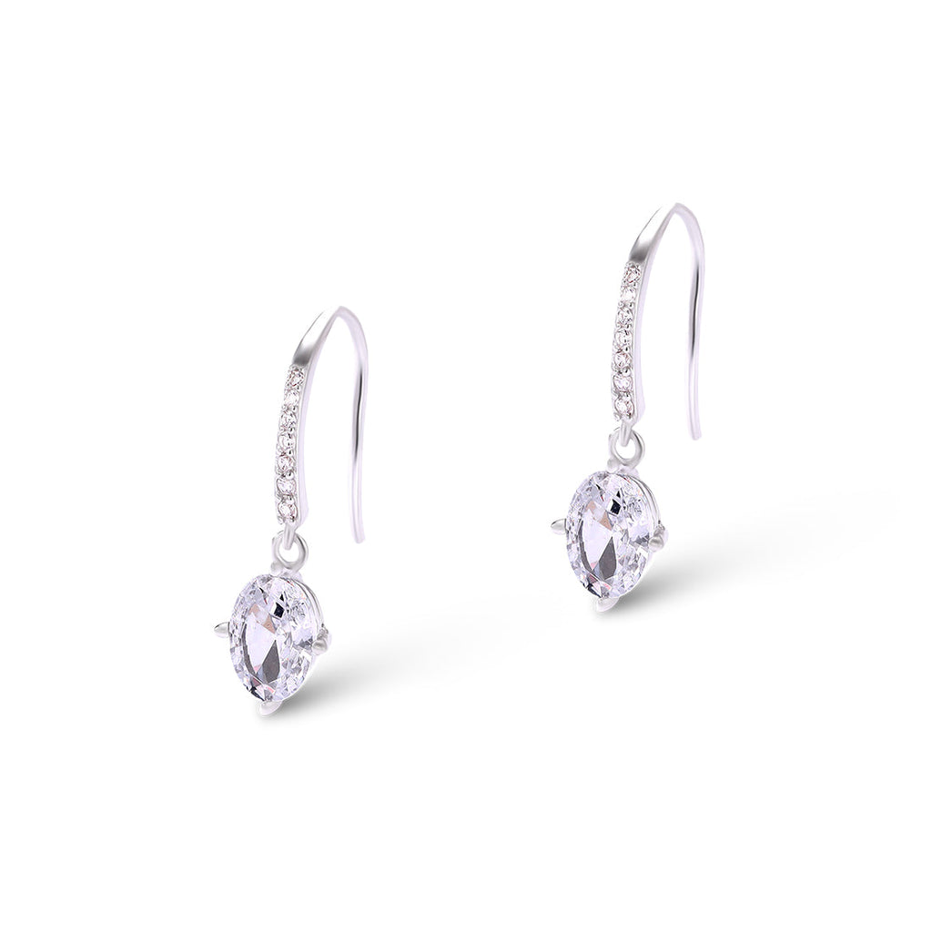 Elegant Teardrop Crystal Dangle Earrings – Sterling Shine Earrings for Women | joolclix