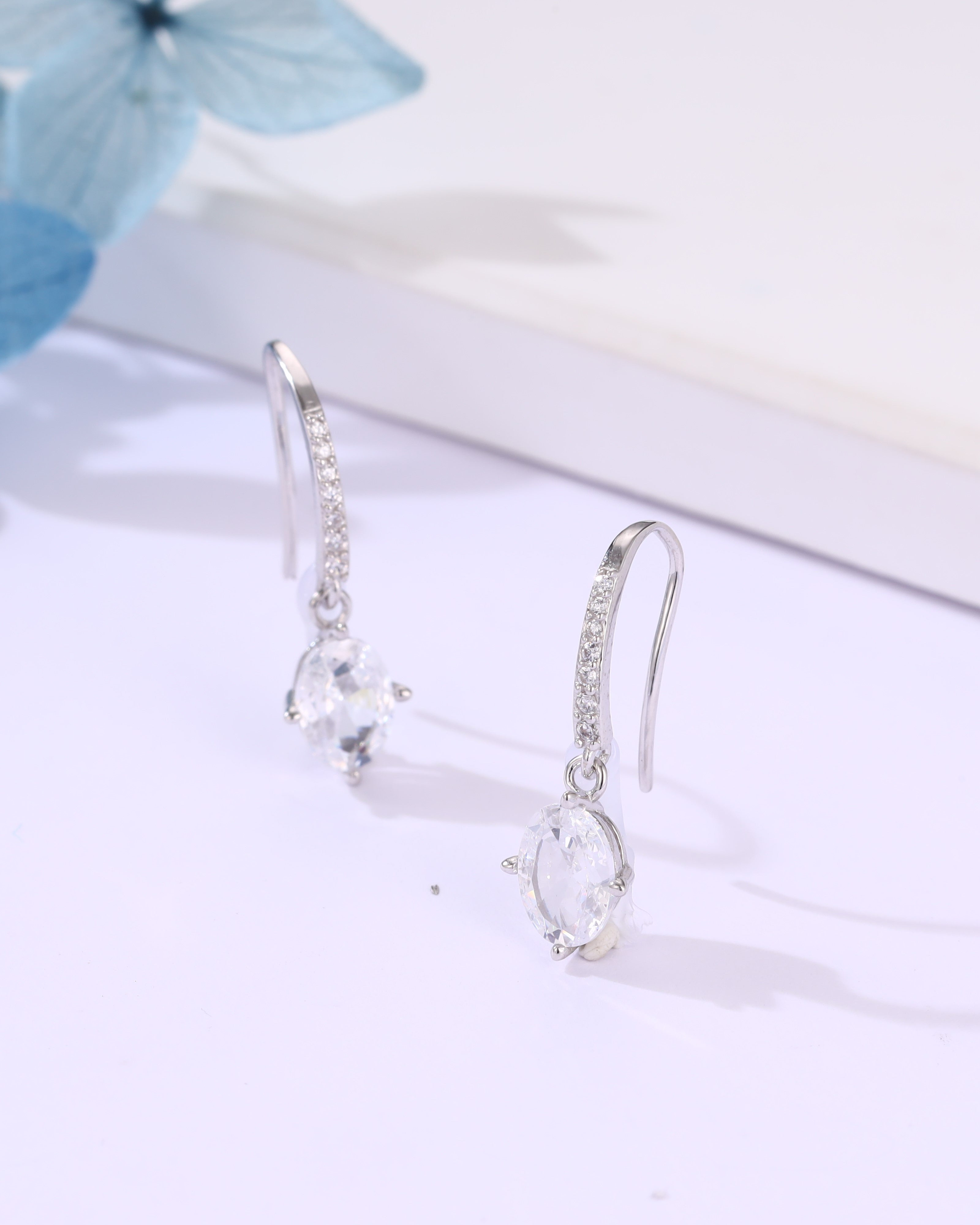 Elegant Teardrop Crystal Dangle Earrings – Sterling Shine Earrings for Women | joolclix