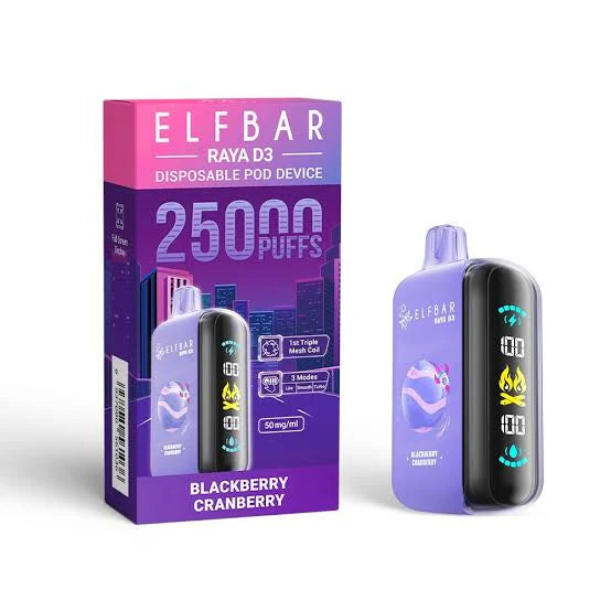 Buy Elfbar Raya D3 25000 (25K Puffs) Disposable Vape | Express Delivery in india